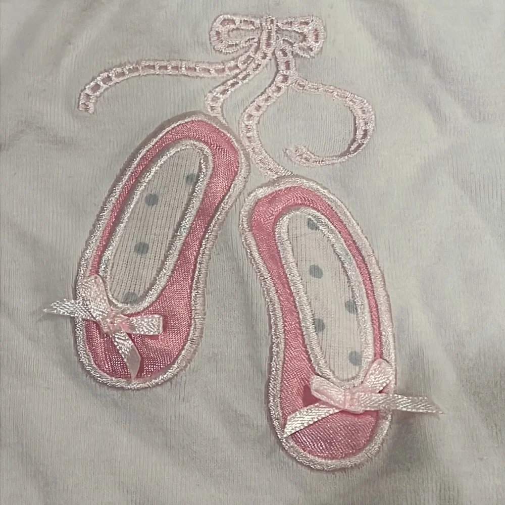 Vintage Savannah Baby Set Ballet Slippers Shirt & Flare Pants Coquette Bows